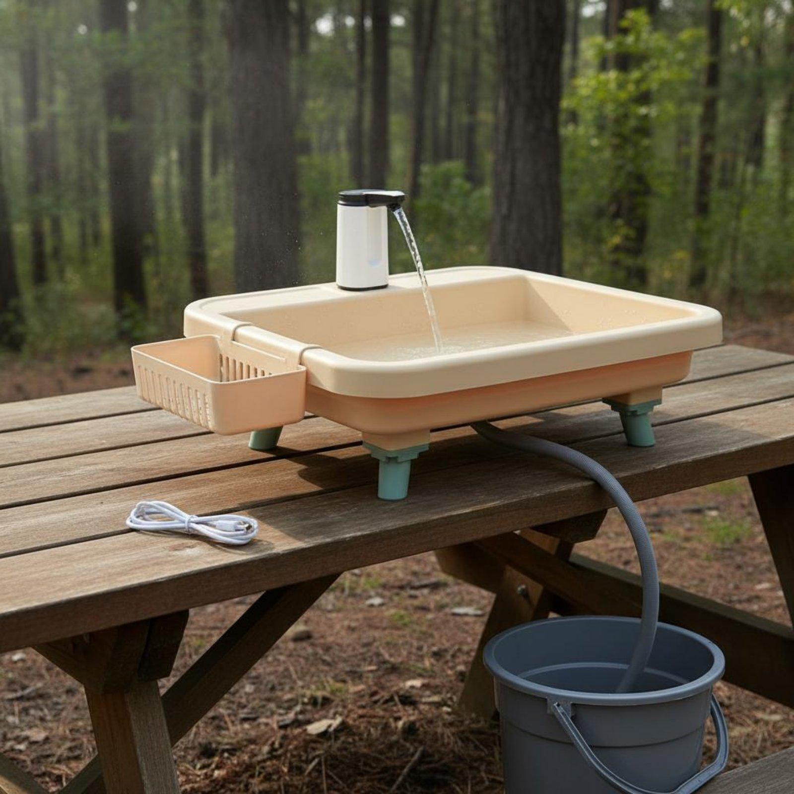 Faucet - Outdoor Camping Washbasin Portable Sink Electric