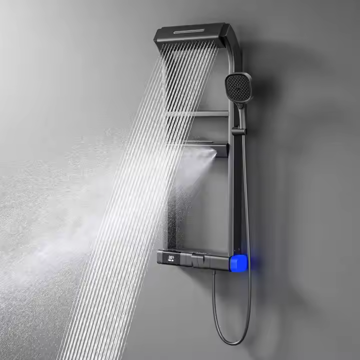 Faucet - Copper Rainfall Shower Head Set Digital