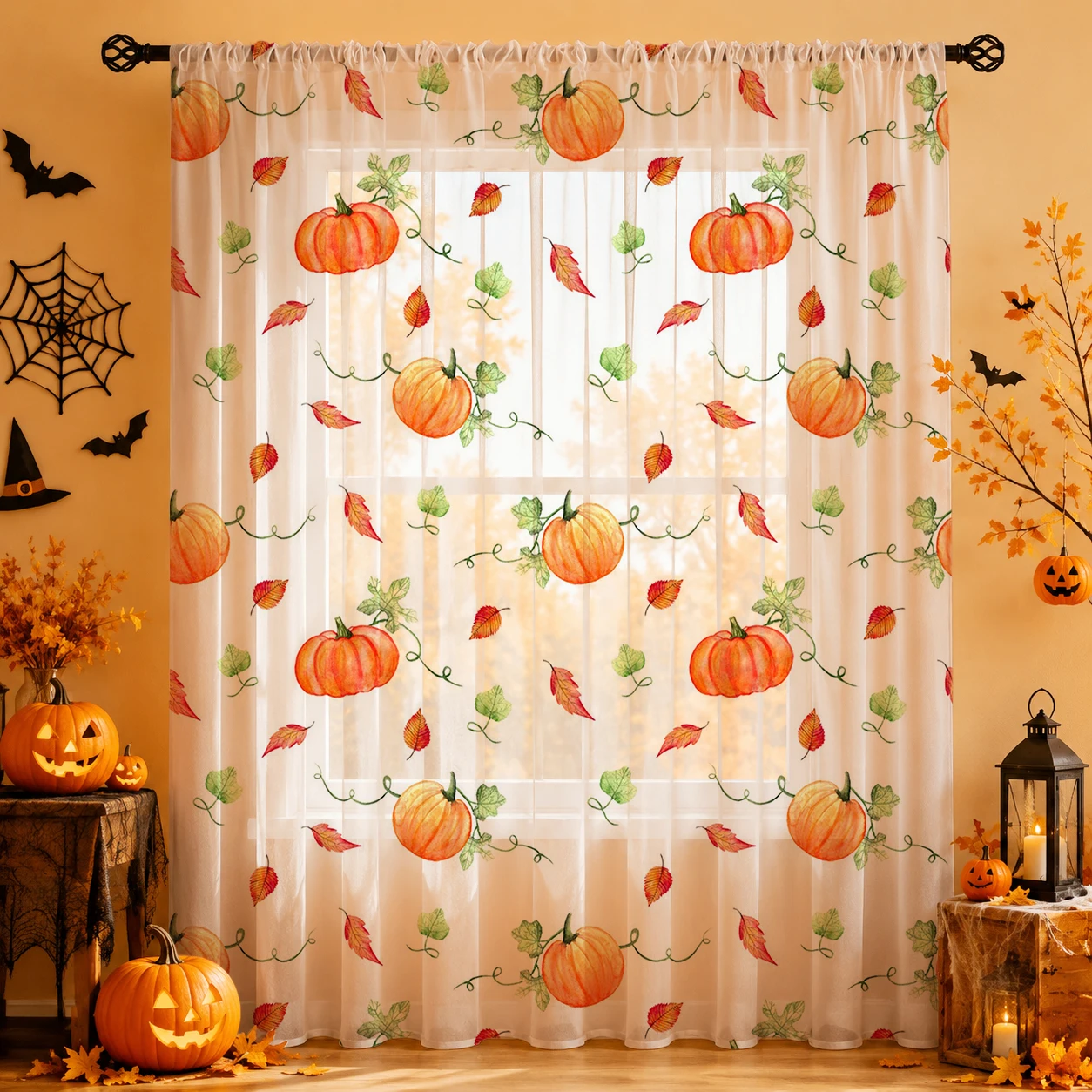 Curtain Rods - 1Pc Rod Pocket Home Decor Halloween