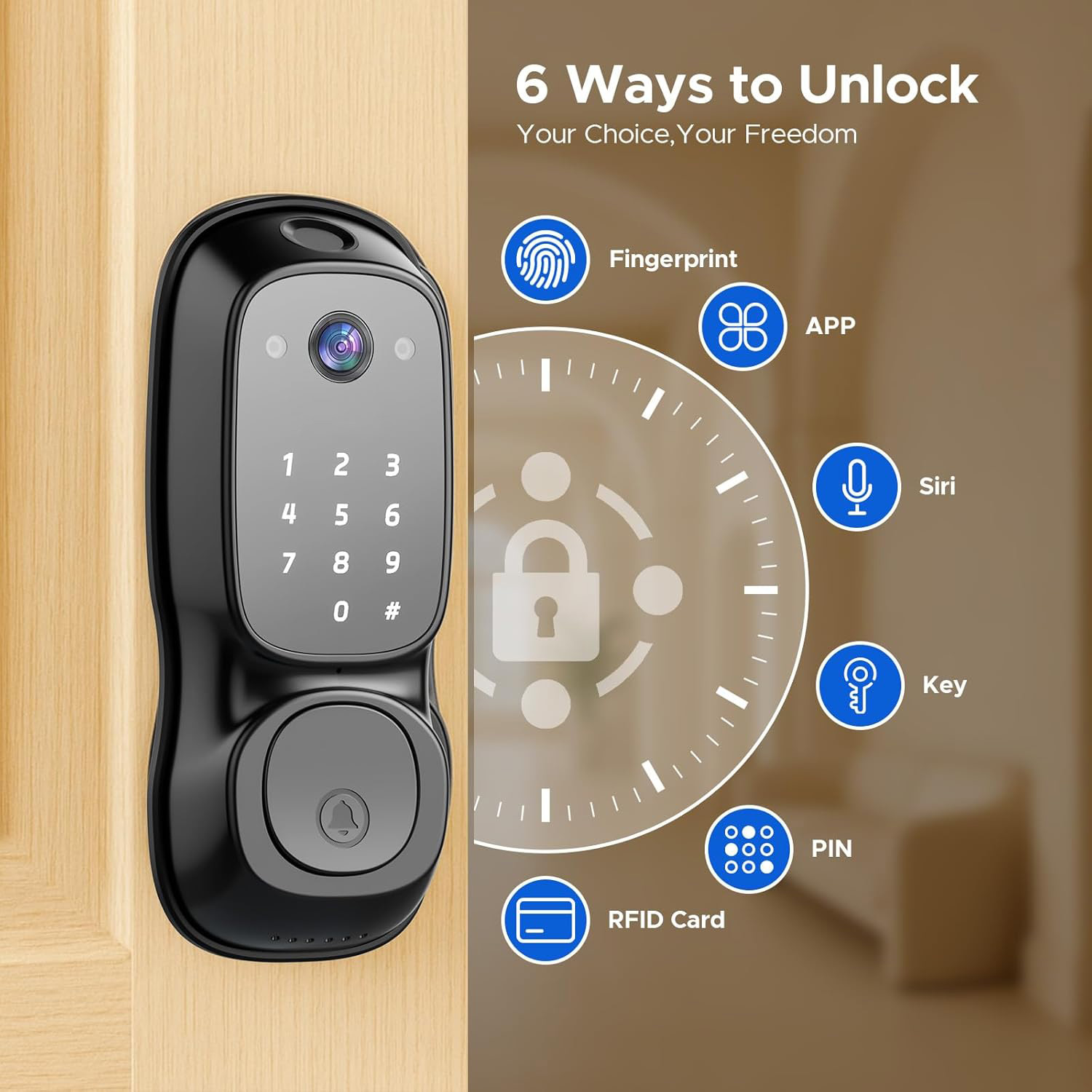 Tuya Wifi Smart Door Lock ‎Cam - огляд і ціна Door Lock