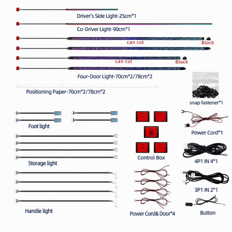 Car Ambient Lighting Kit 18 in - огляд і ціна Door Handle