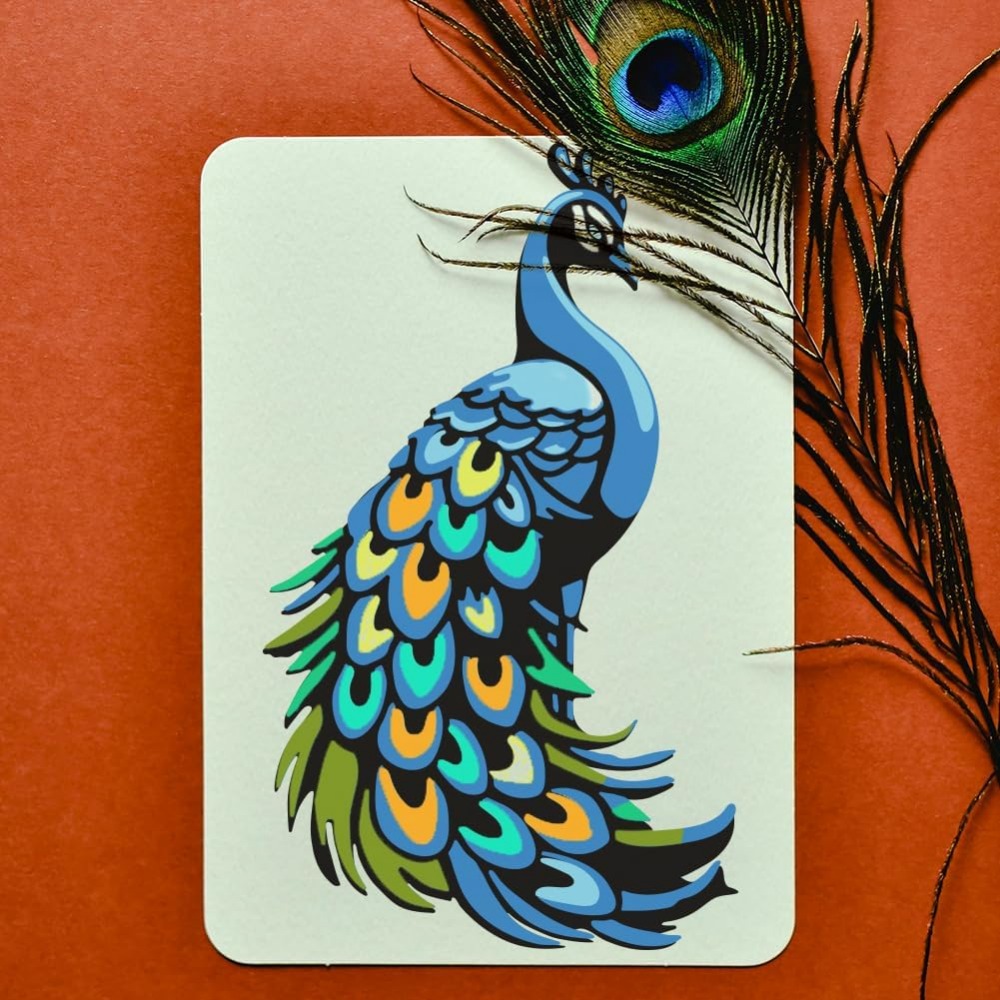 3Pcs Layered Peacock Stencils  - огляд і ціна Paint Brush