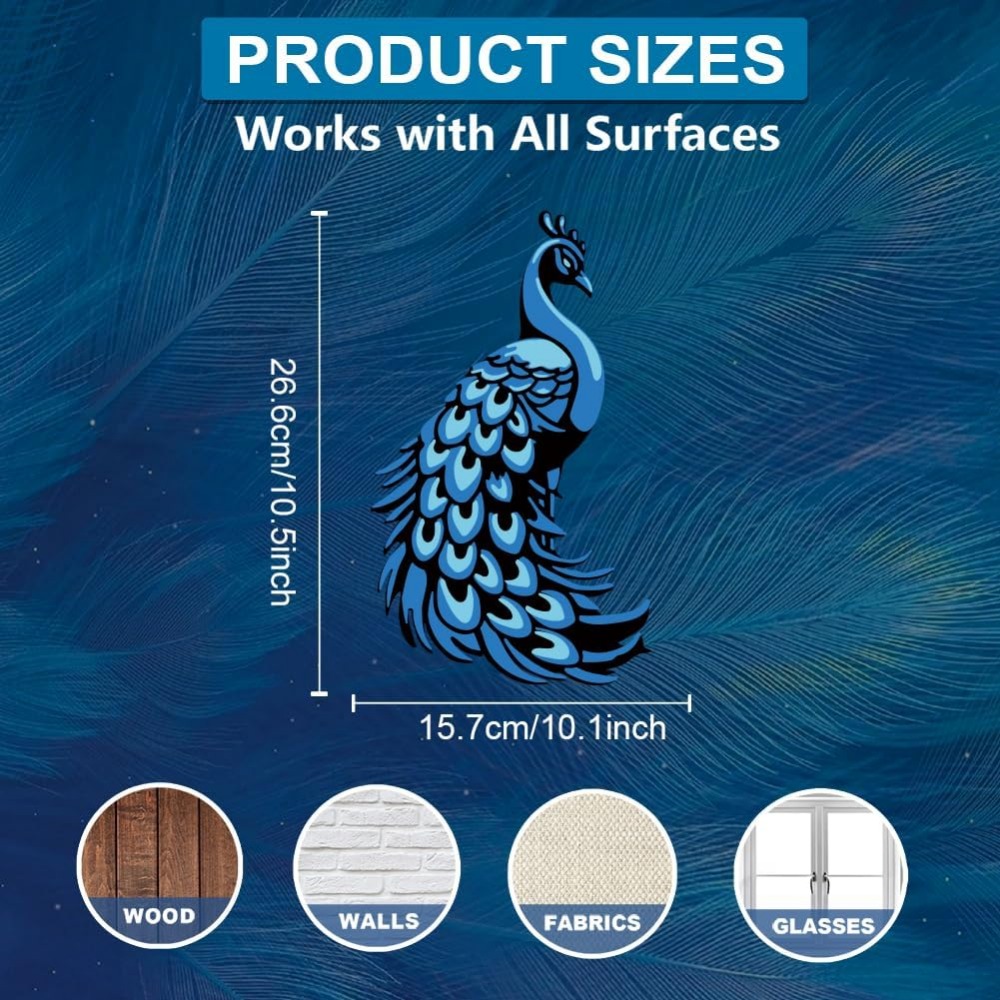 3Pcs Layered Peacock Stencils  - огляд і ціна Paint Brush