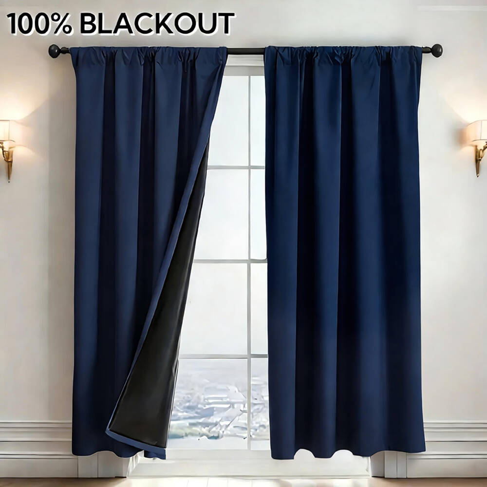 1pc 100% Blackout Curtain with - огляд і ціна Curtain Rods