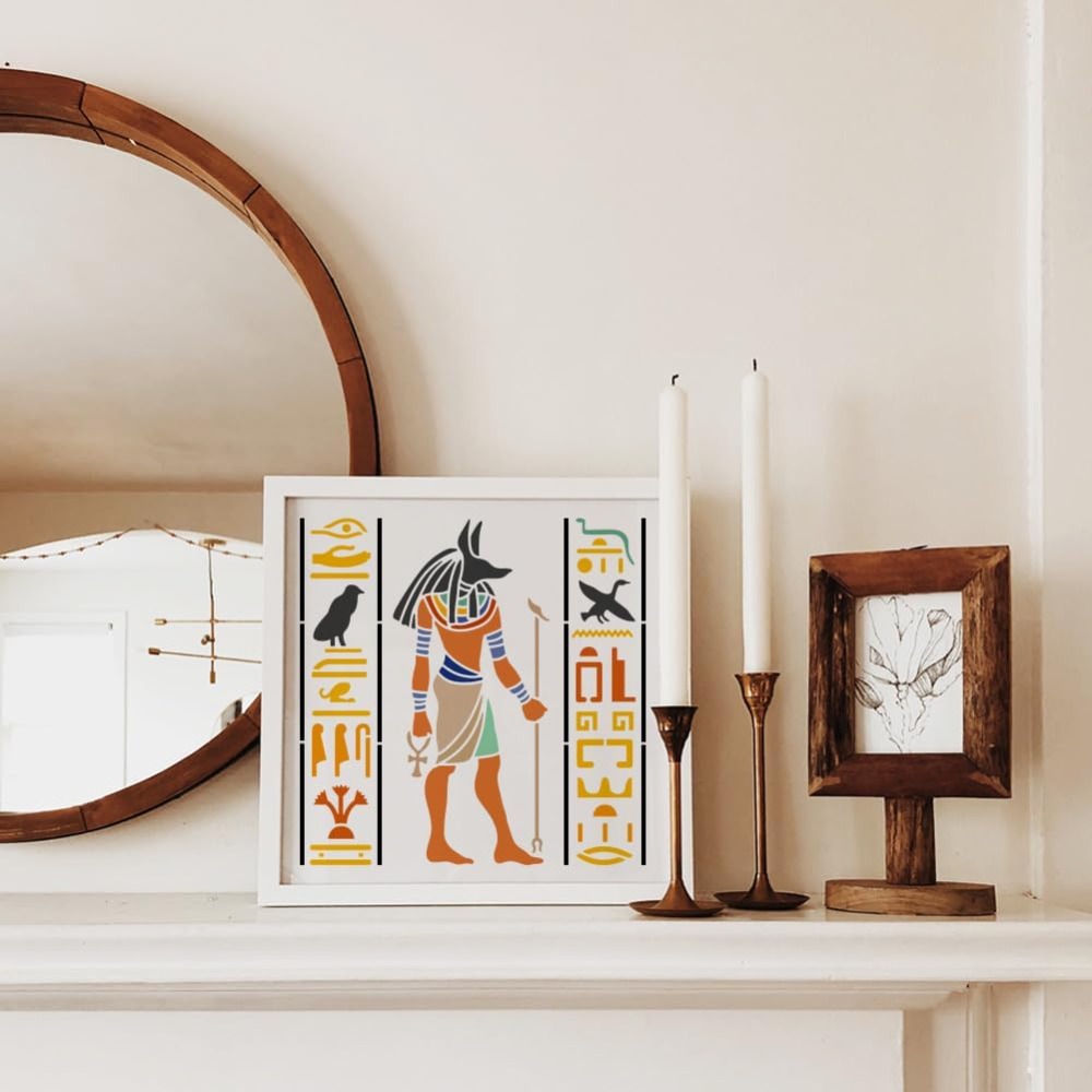 4 PCS Egyptian Symbols Stencil - огляд і ціна Paint Brush