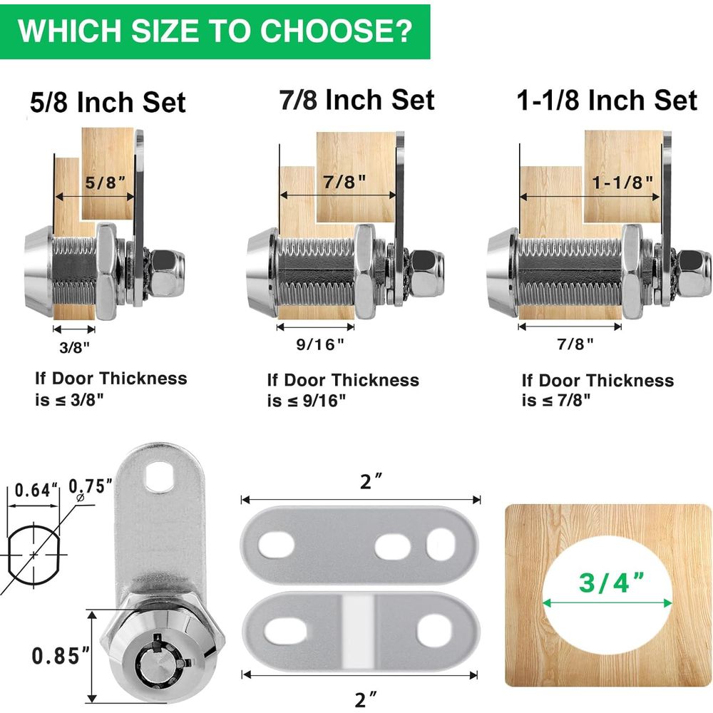 5 Pack Cabinet Lock with Keys, - огляд і ціна Door Lock