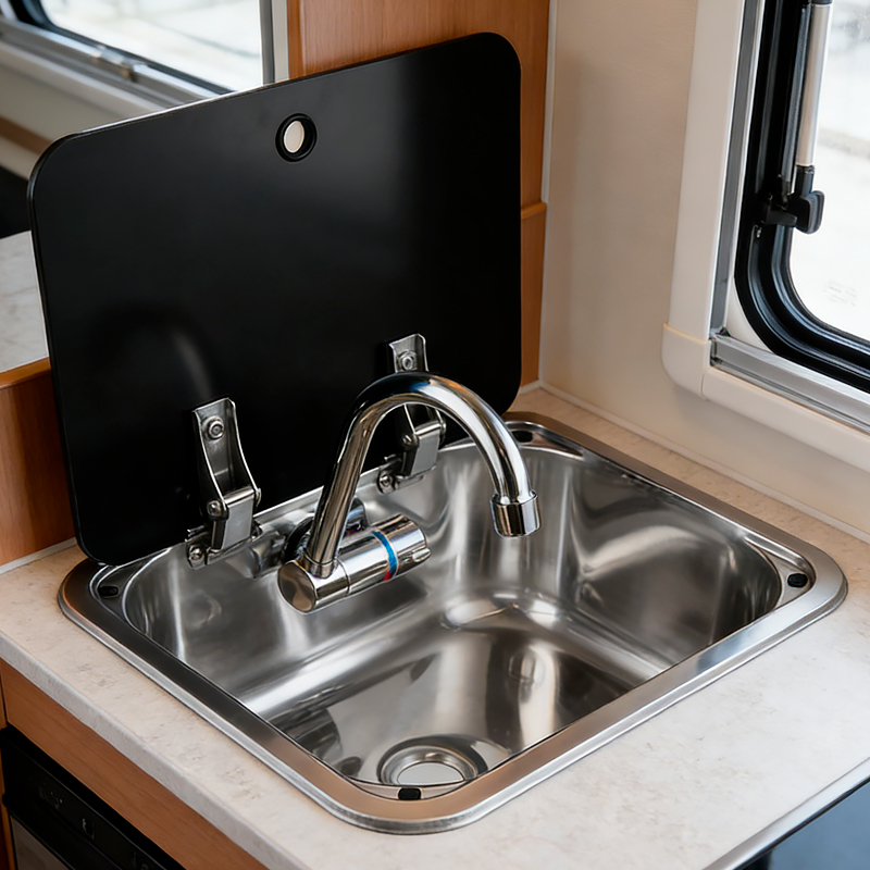 Compact Stainless Steel RV Sin - огляд і ціна Faucet