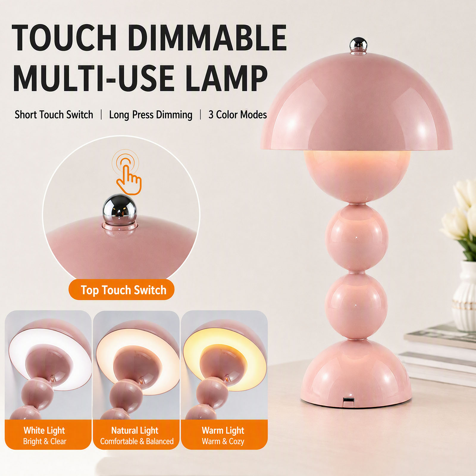 USB Mushroom Bud LED Table Lam - огляд і ціна Light Switch