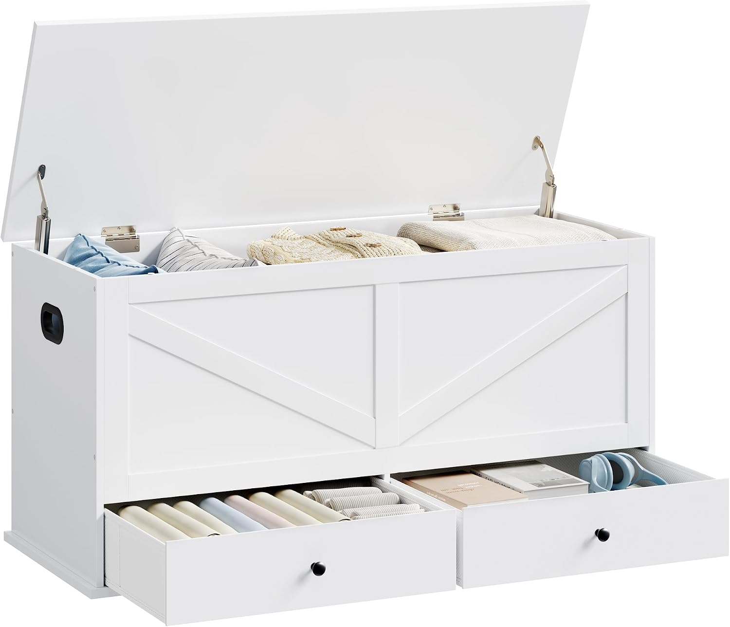 Farmhouse Storage Chest With D - огляд і ціна Cabinet Hinges