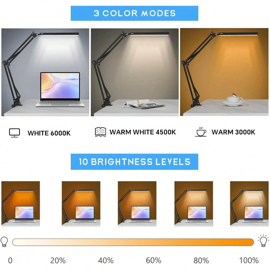 LED Desk Lamp For Home,Reading - огляд і ціна Light Switch