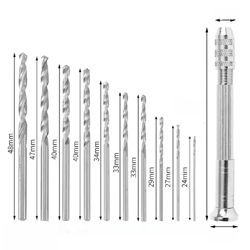 0.8-3.0mm Mini Hand Drill Wood - огляд і ціна Drill Bits