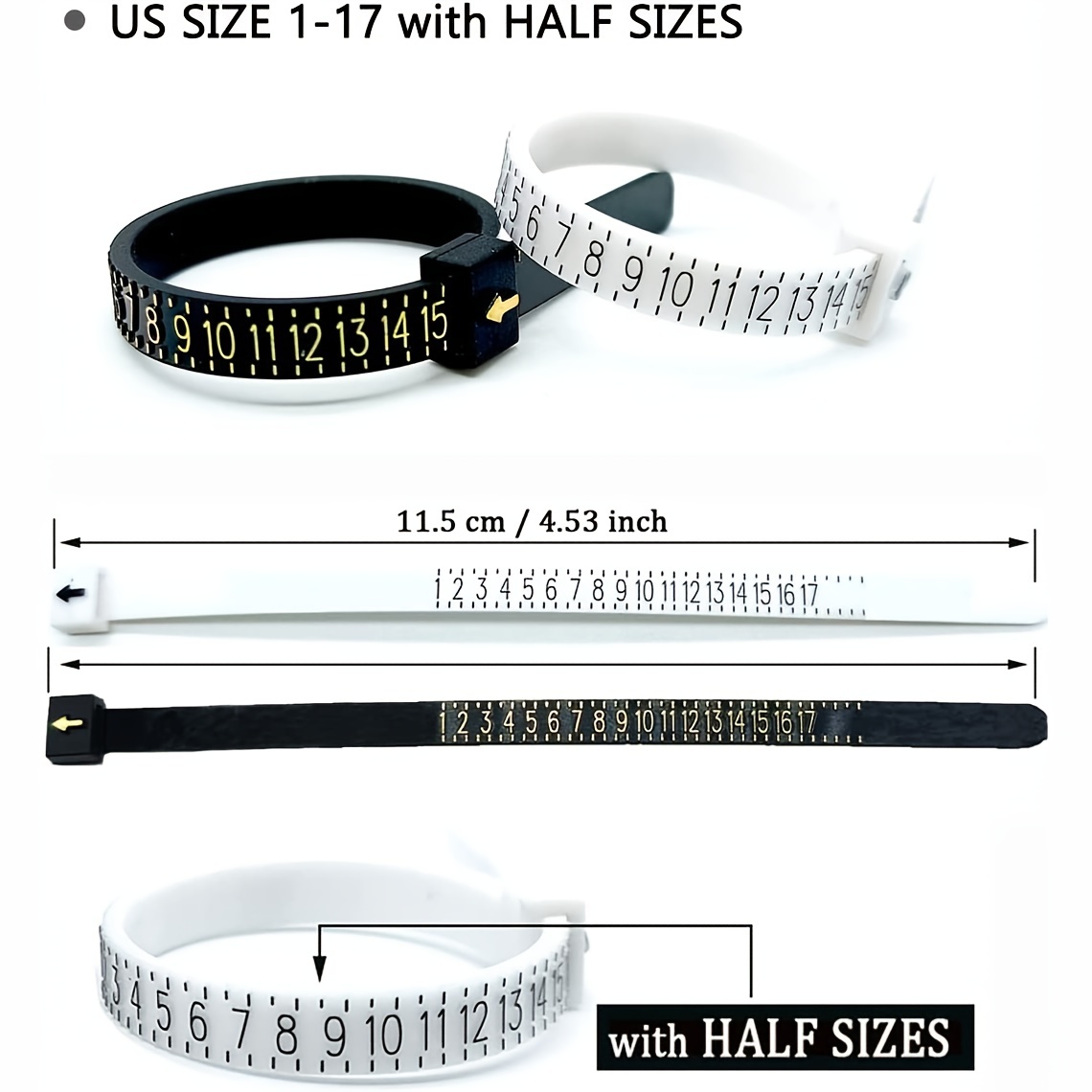 White Ring Sizer Tool - Soft A - огляд і ціна Tape Measure