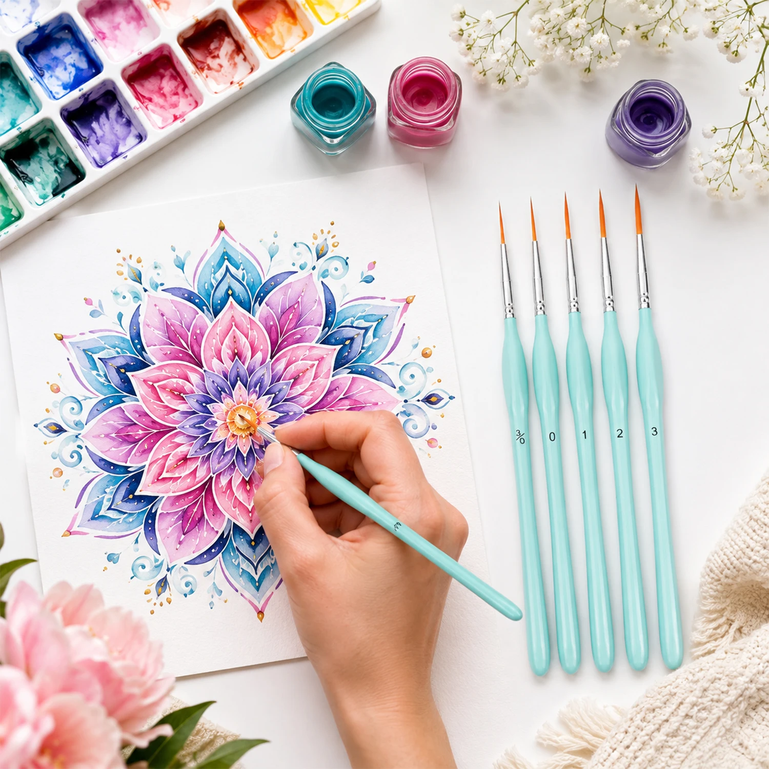 6pcs Rigger Paint Brushes Set, - огляд і ціна Paint Brush